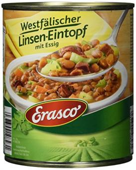 Erasco Westfälischer Linsen-Eintopf mit Essig, 3er Pack (3 x 800 g Dose) 
