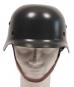 Stahlhelm WW II, oliv, mit Leder-Innenteil Oliv 